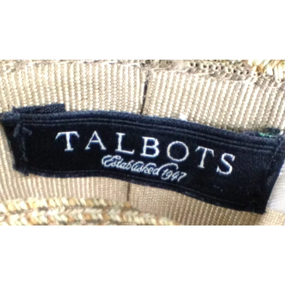 Talbots Wide Brim Straw Hat Womens 22